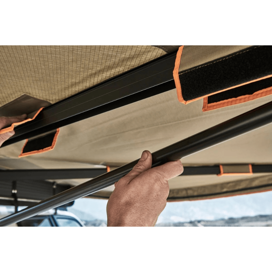 Tuff Stuff Overland 270 Degree Awning, Compact, Driver Side, C - Channel Aluminum, Olive - Beyond The Grid Overland