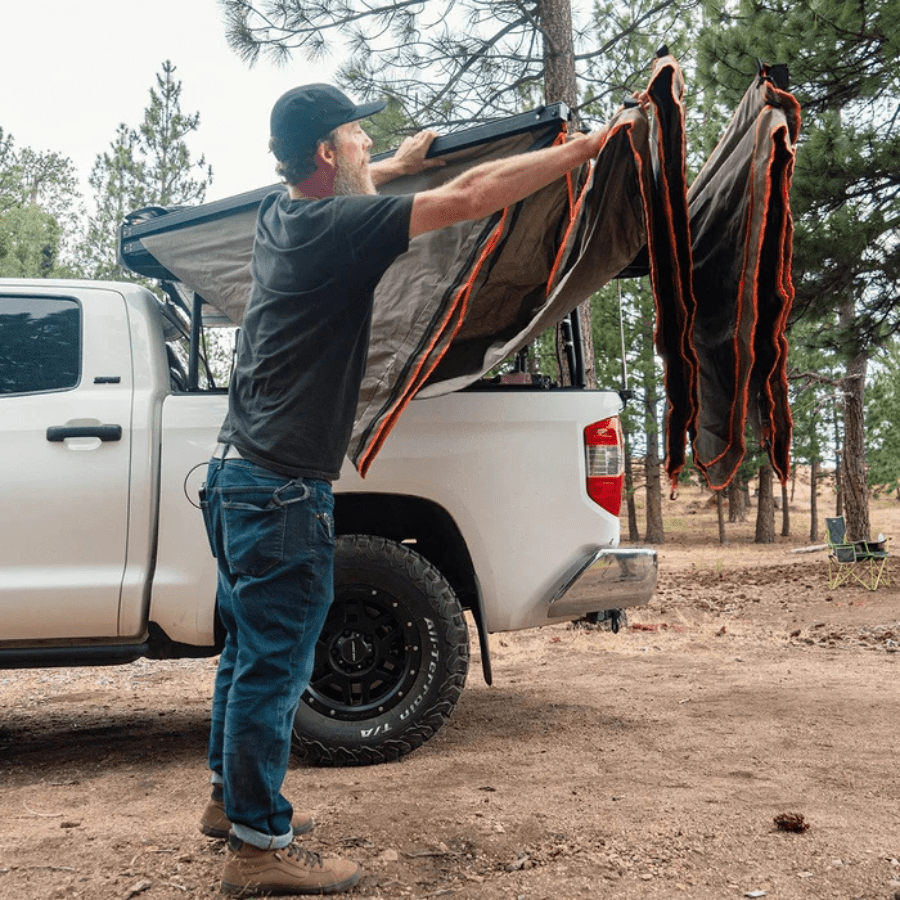 Tuff Stuff Overland 270 Degree Awning, XL, Passenger Side, C - Channel Aluminum, Olive - Beyond The Grid Overland