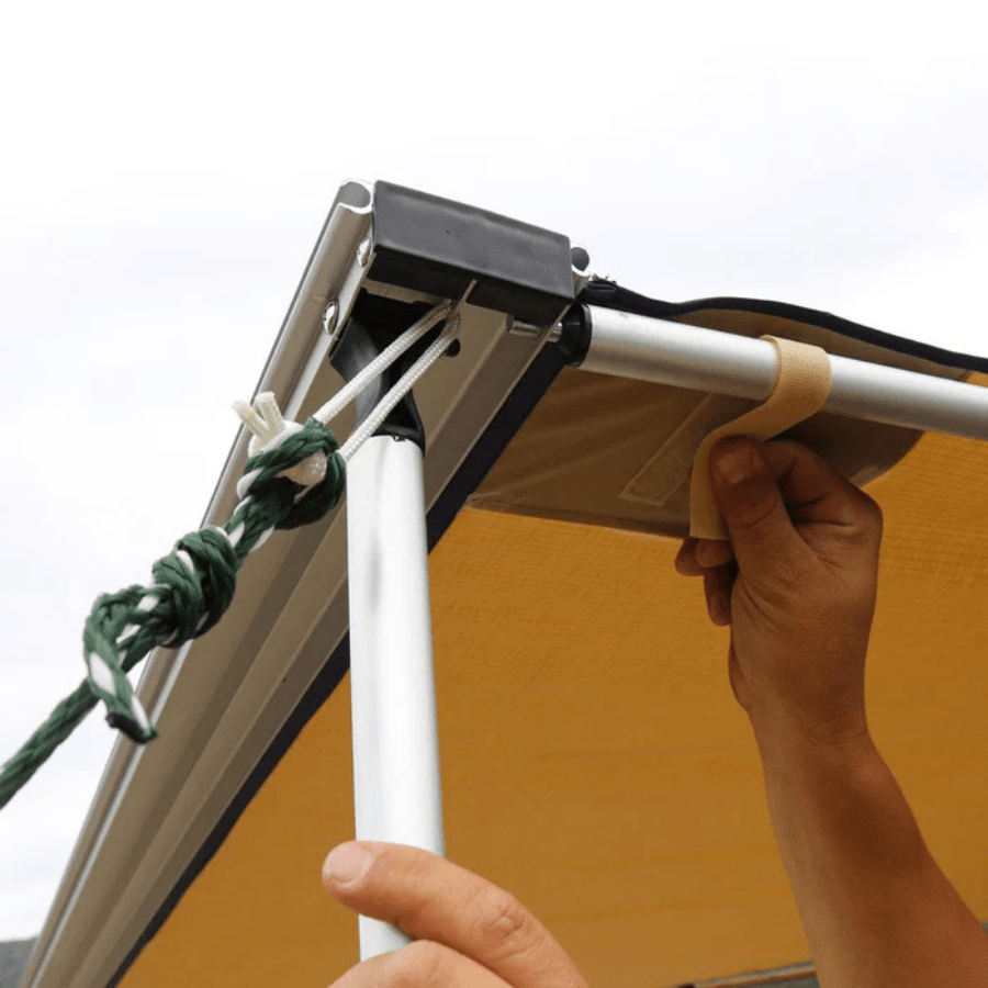 Tuff Stuff Overland Truck or Car Awning, 4.5x6 Feet, Poly - Cotton Ripstop Fabric, Tan - Beyond The Grid Overland